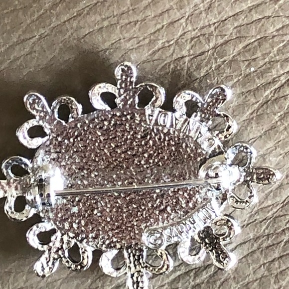 Sarah Coventry, Pearl Brooch, Slide Necklace, Grapes, Leaves, Rhinestones, GUC - Picture 6 of 15